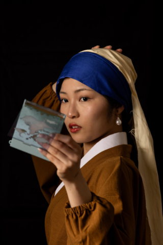 淡路市、屋内特設照明セットで撮影した女性ポートレート